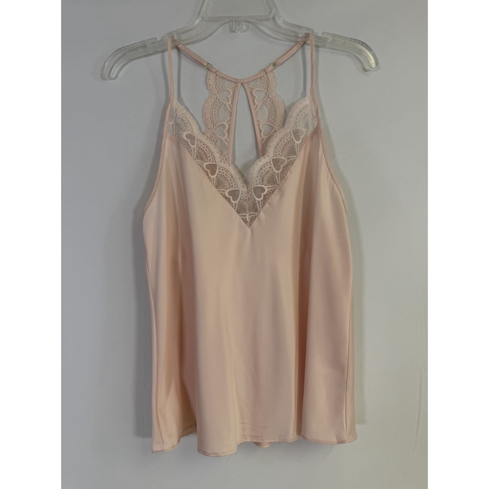 NWOT Flora by Flora Nikrooz M Kit Heart Lace Cami & Tap Shorts Pajama Set Pink - Picture 6 of 14